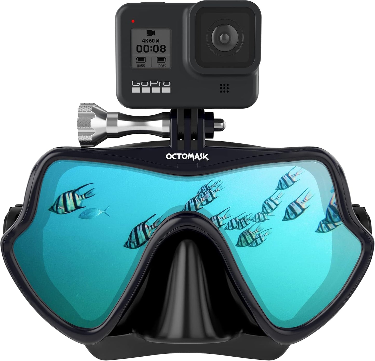 Frameless Scuba Mask W/Mount for All Gopro Hero Cameras for Scuba Diving, Snorkeling, Freediving