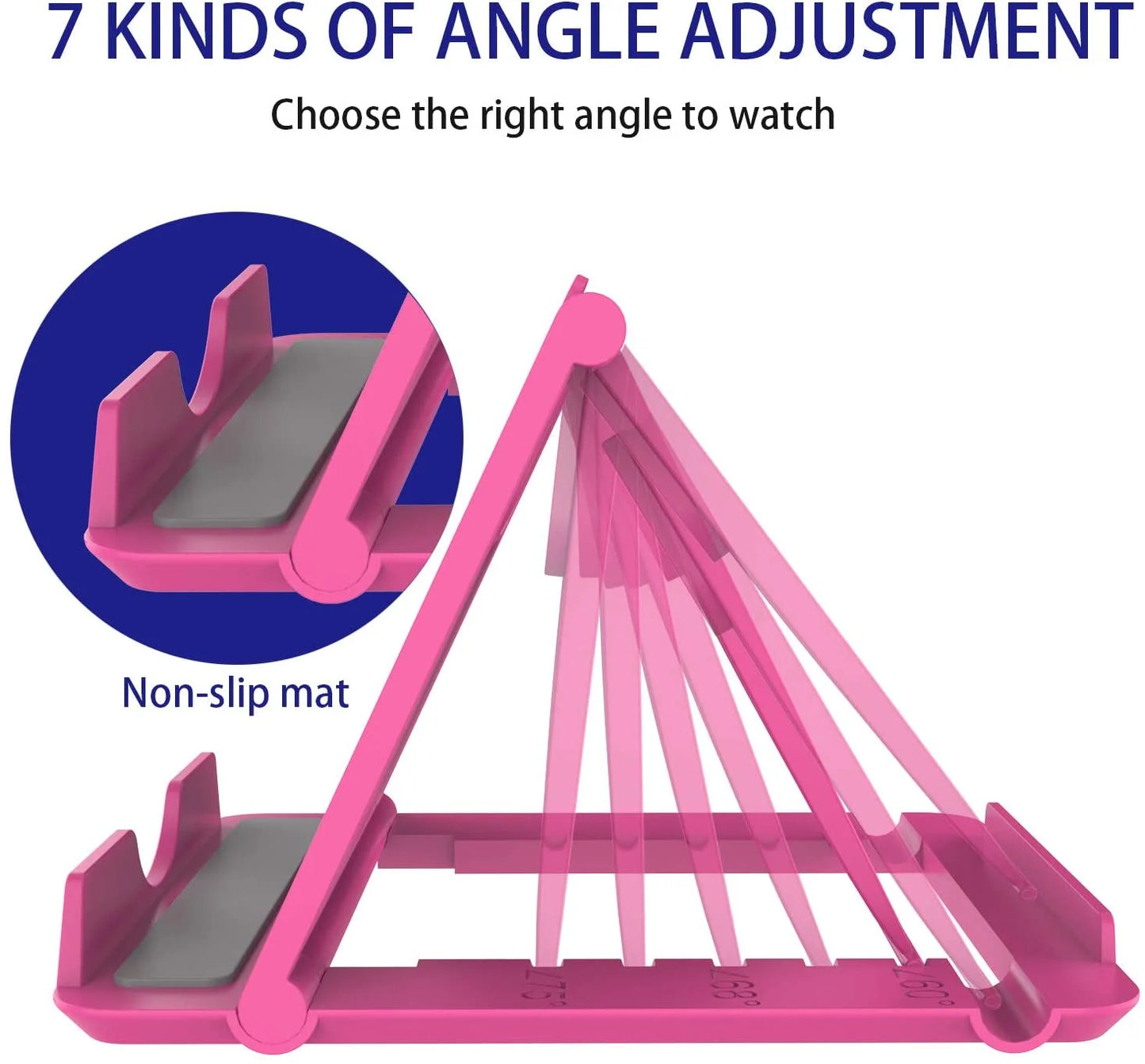 6PACK Desktop Cell Phone Stand Holder, Portable Universal Desk Stand for All Mobile Smart Phone Tablet Display