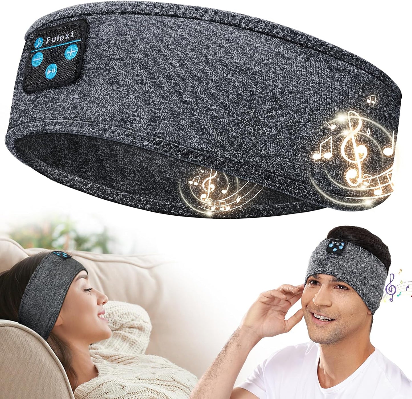 Sleep Headphones Bluetooth, Sleeping Headphones Headband Soft Elastic Comfortable Bluetooth Headband Headphones, for Men Women Teenager,Christmas Father Mothers Day Birthday