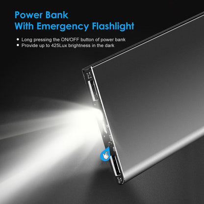Heated Vest Power Bank 20000Mah Battery Pack for Heated Vest Jacket Pants Scarf USB Power Bank 5V/2.1A, Rose Gold