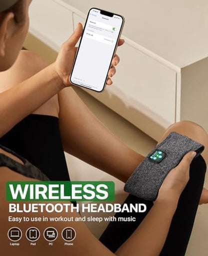 Sleep Headphones Bluetooth, Sleeping Headphones Headband Soft Elastic Comfortable Bluetooth Headband Headphones, for Men Women Teenager,Christmas Father Mothers Day Birthday