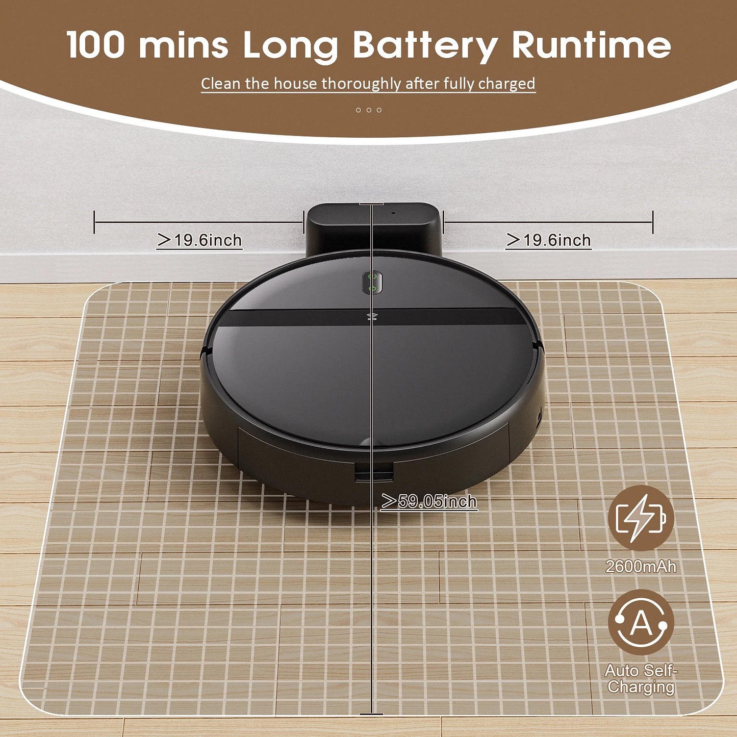 Robot Vacuum G20 Vacuum and Mop Combo for Pet Hair Hard Floor, Wifi/Alexa Control