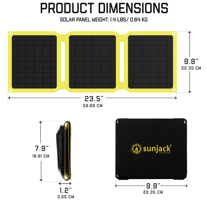 15W Portable Solar Panel Charger Kit - USB-A & USB-C for Power Banks, Phones, for Outdoor Activity