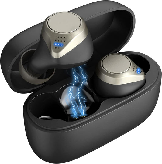 Wireless Earbuds Bluetooth Earbuds with Microphone Button Control Wireless Earbuds for Android/Iphone,True Wireless Stereo Headphones Noise Canceling Bluetooth 5.0 Sports Earphones IPX6 Waterproof