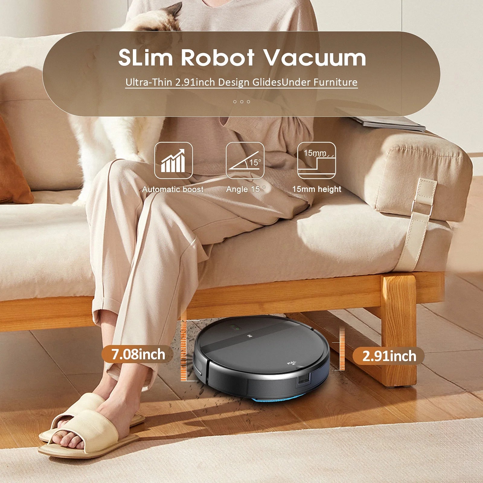 Robot Vacuum G20 Vacuum and Mop Combo for Pet Hair Hard Floor, Wifi/Alexa Control