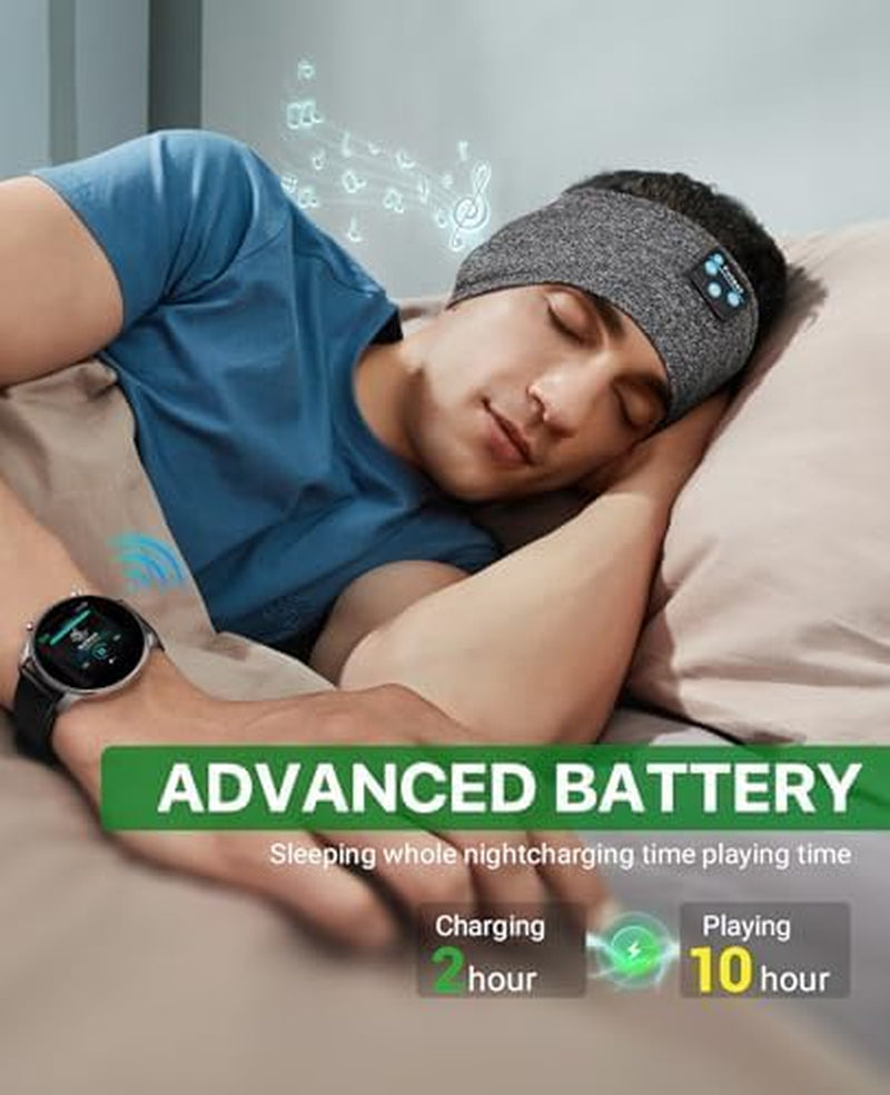 Sleep Headphones Bluetooth, Sleeping Headphones Headband Soft Elastic Comfortable Bluetooth Headband Headphones, for Men Women Teenager,Christmas Father Mothers Day Birthday