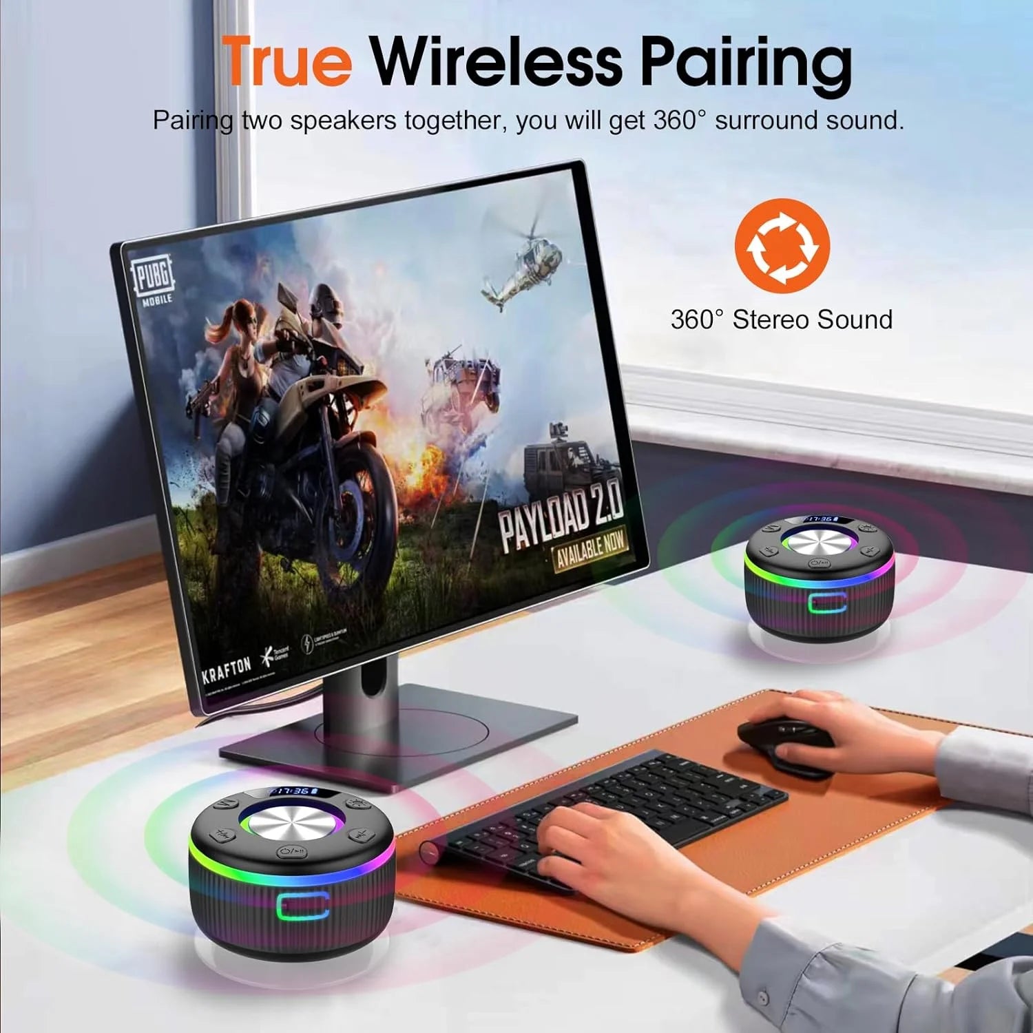 Shower Speaker, Bluetooth Speakers, IPX7 Waterproof Portable Speakers with LED Light, Speakers Bluetooth Wireless Loud Clear Sound, Suction Cup, Time Display for Home/Party/Outdoor/Beach, Gift
