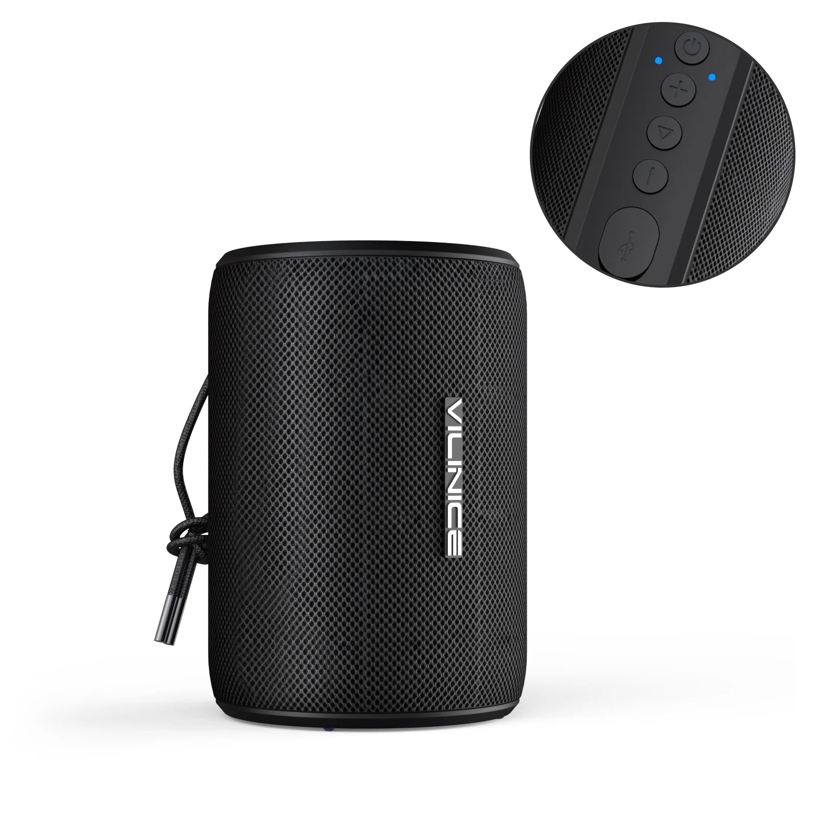 Portable Bluetooth Speaker, IPX7 Waterproof Wireless Speaker with Bluetooth 5.0, TWS Mini Speaker for Outdoor/Party/Beach/Travel/Gifts, Black