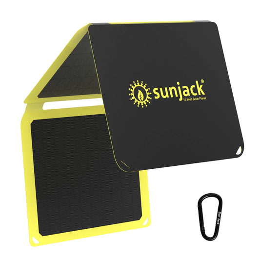 15W Portable Solar Panel Charger Kit - USB-A & USB-C for Power Banks, Phones, for Outdoor Activity