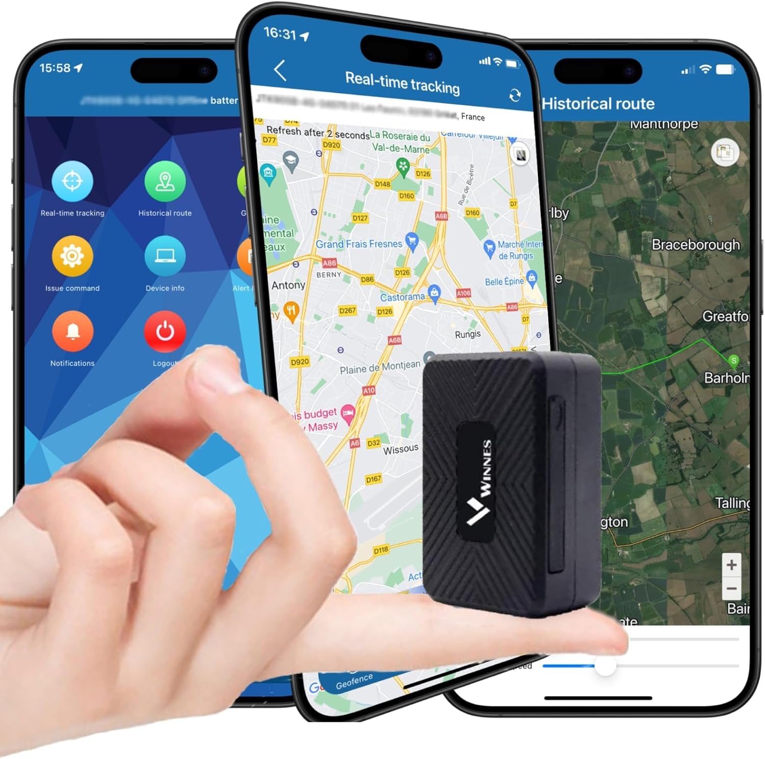 Mini GPS Tracker for Vehicles  4G TK913 Magnetic Worldwide Car Tracking Device No Subscription Anti-Lost GPS Locator Locate by SMS/APP/PC for Vehicles,Kids,Moto,Sim Card Required