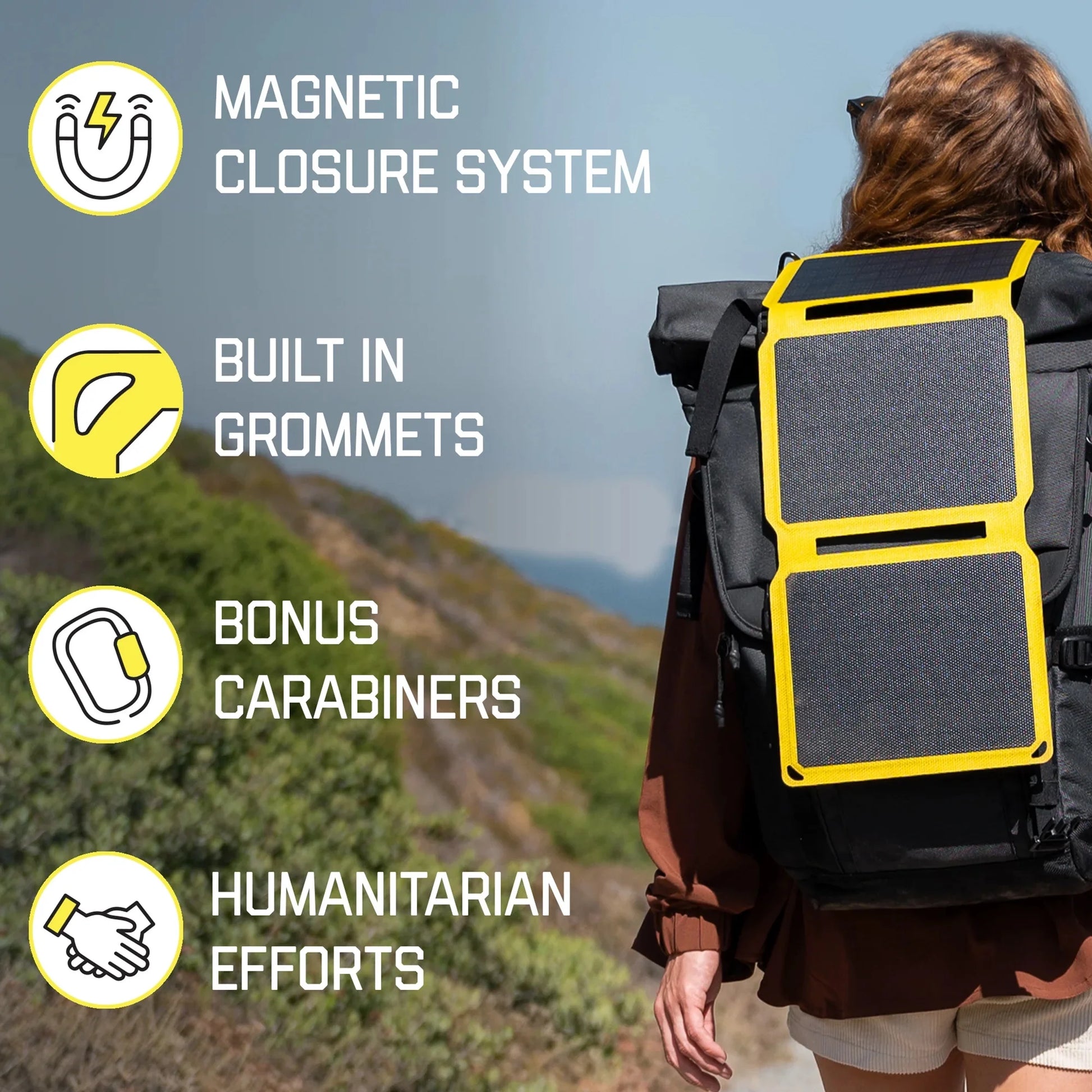 15W Portable Solar Panel Charger Kit - USB-A & USB-C for Power Banks, Phones, for Outdoor Activity